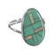 Turquoise And Opal Inlay Sterling Silver Ring Size 6-3/4 RX57765